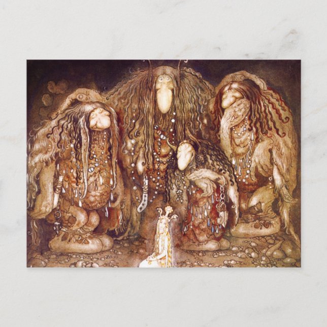 Carte Postale Troll Famille et Princesse (Devant)