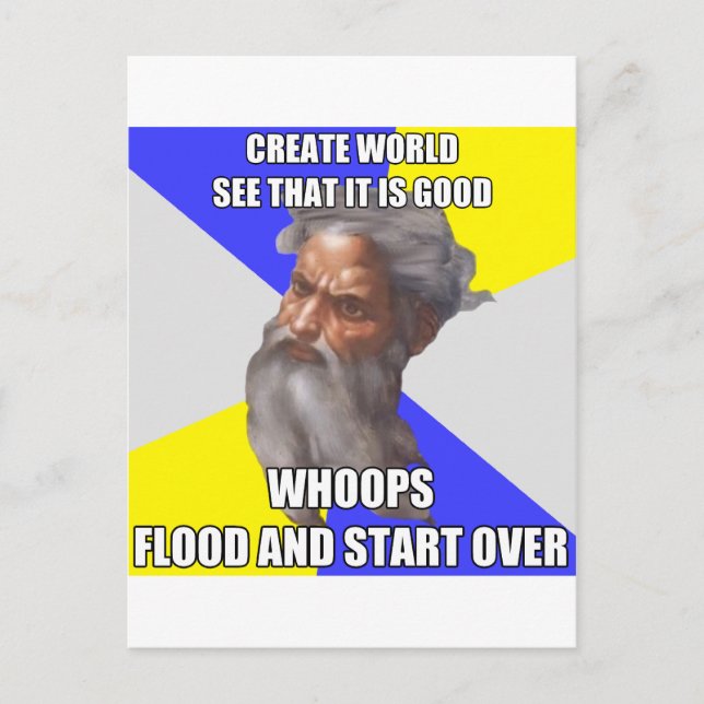 Carte Postale Troll God Flood (Devant)