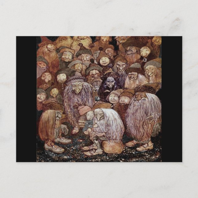 Carte Postale Troll Hugging Boy Gnome (Devant)