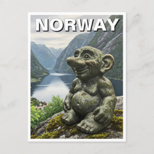 Carte Postale Troll Norvège