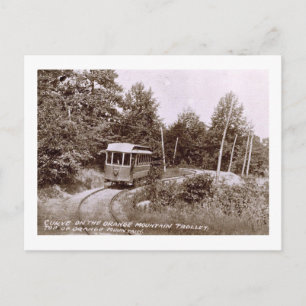 Carte Postale Trolley, Orange Mountain, Orange Ouest, NJ Vintage