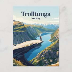 Carte Postale Trolltunga Norvège