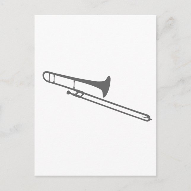Carte Postale trombone (Devant)