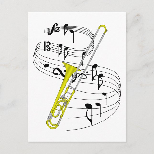 Carte Postale Trombone (Devant)
