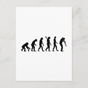 Carte Postale Trombone de l'évolution