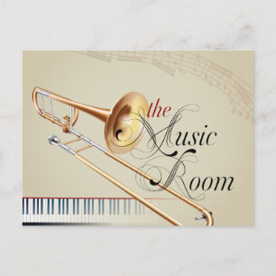 Carte Postale Trombone Music Room