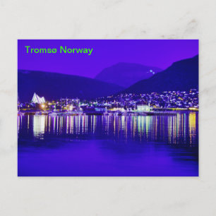 Carte postale Tromsø Norvège de nuit