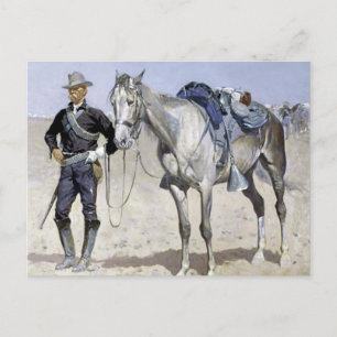 Carte Postale Trooper des Plaines par Frederic Remington