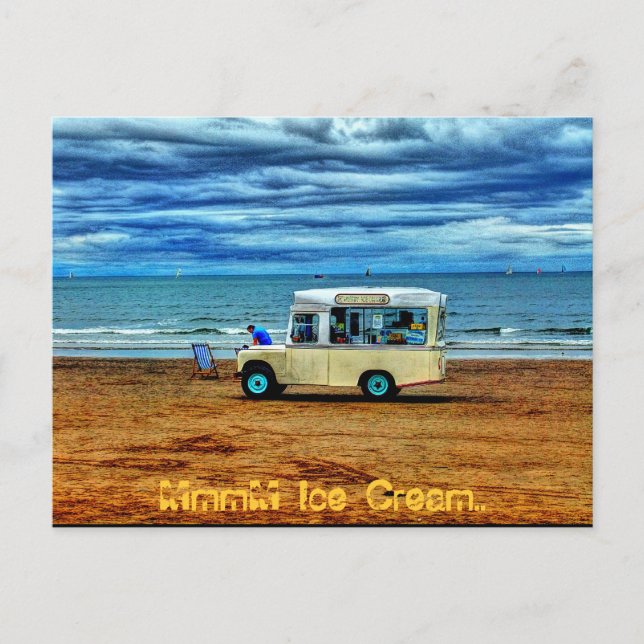 Carte Postale Trop Froid Pour La Crème De Glace ! ? (Devant)