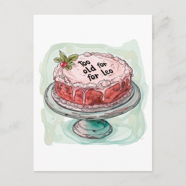 Carte Postale Trop vieux pour Leo - 25e anniversaire (Devant)