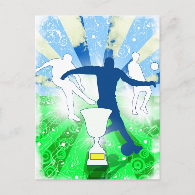 Carte Postale Trophée de football (Devant)