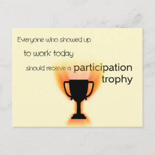 Carte Postale Trophée de participation