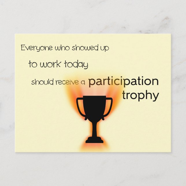 Carte Postale Trophée de participation (Devant)