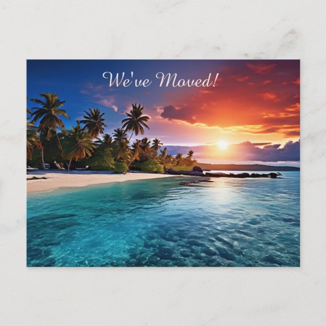 Carte Postale Tropical Beach Destination Nouvelle adresse (Devant)