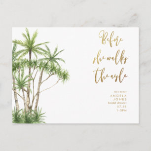 Carte Postale Tropical Before She Walk the Aisle Fête des mariée