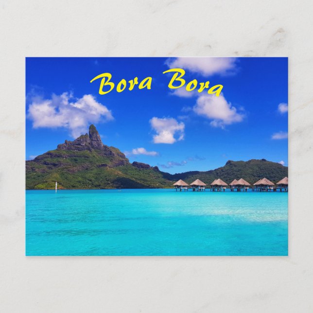 Carte Postale Tropical Bora Bora Pittoresque Island Vacances (Devant)
