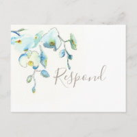 Carte postale Tropical Botanical RSVP avec choix d