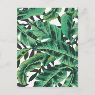 Carte Postale Tropical Glam Banana Motif feuille