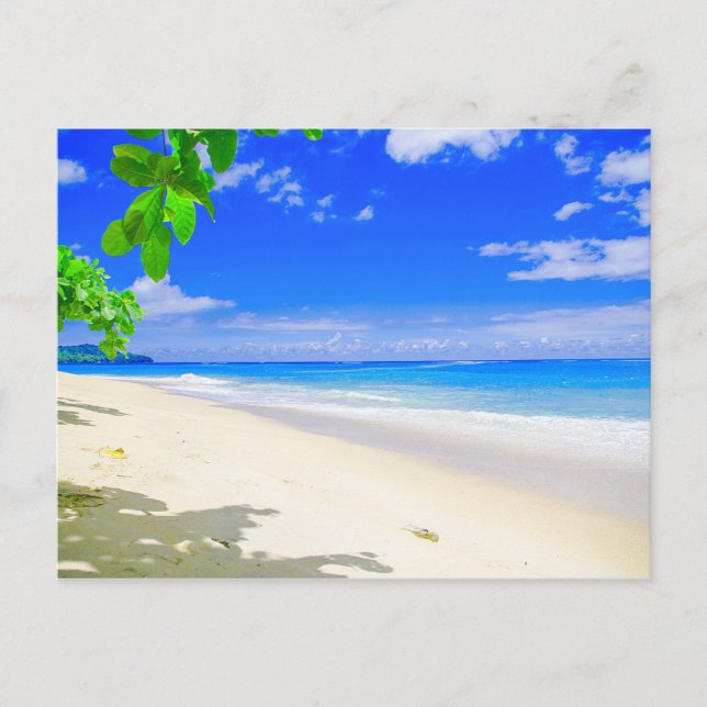 Carte Postale Tropical Island Retraite Sur White Sandy Beach (Devant)