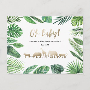 Carte Postale Tropical or moderne coloré maman-to-be