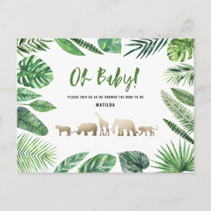 Carte Postale Tropical or moderne coloré maman-to-be