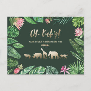 Carte Postale Tropical or moderne coloré maman-to-be