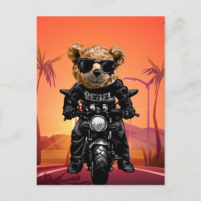 Carte Postale Tropical Sunset Motorcycle Ride (Devant)