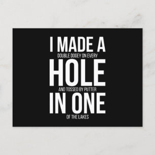 Carte Postale Trou De Golf Dans Un Cadeau De Golfeur