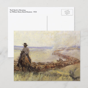 Carte Postale Troupeau en route pour le Wyoming par WHD Koerner