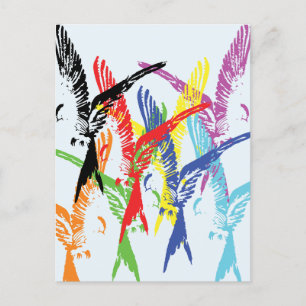 Carte Postale Troupeau vibrant en mouvement