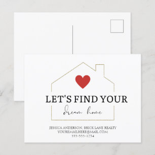 Carte Postale Trouvons votre rêve Accueil Marketing immobilier