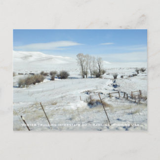 Carte Postale Trucking Interstate 80 Rawlins Wyoming USA
