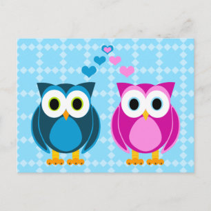 Carte Postale True Love - Cartoon de hibou