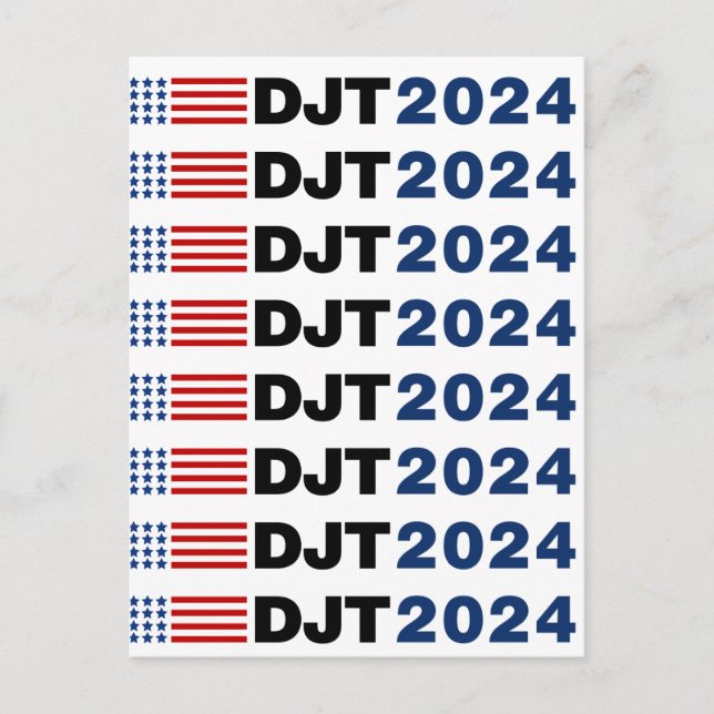 Carte Postale Trump 2024 DJT (Devant)