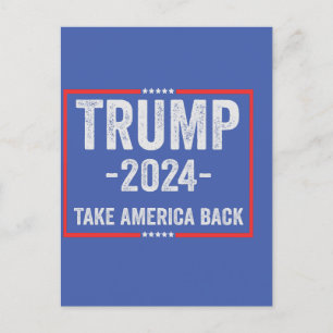 Carte Postale Trump 2024 Élection Républicain Patriotique Présid