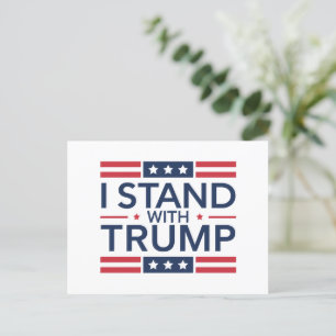 Carte Postale Trump 2024 Je suis avec Trump Soutien au président