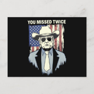 Carte Postale Trump 2024, le petit garçon Trump de l'Ouest, vous
