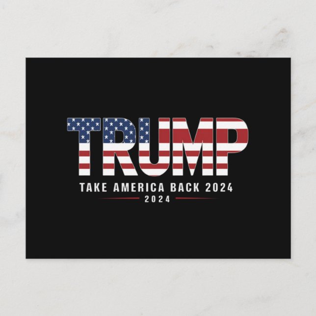 Carte Postale Trump 2024 Redonner l'Amérique aux cadeaux américa (Devant)
