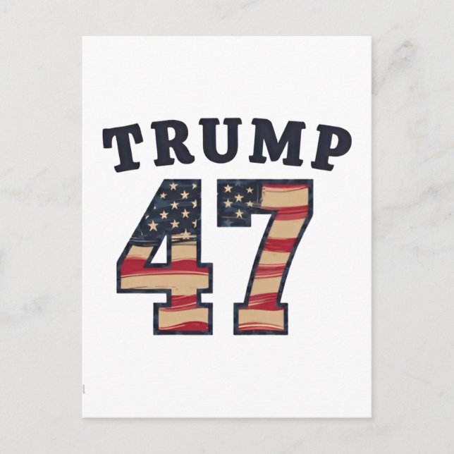 Carte Postale Trump 47 Fier Maga Jour de l'investiture américain (Devant)