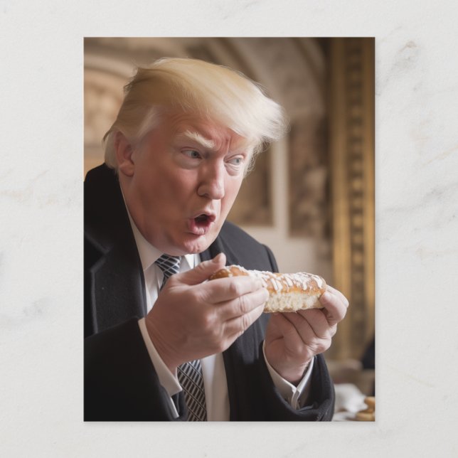 Carte Postale Trump admire son pain d'étalon (Devant)