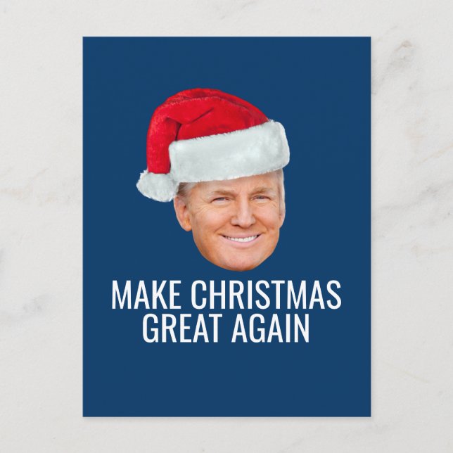 Carte Postale Trump avec Santa Hat - Rendre Noël magnifique (Devant)