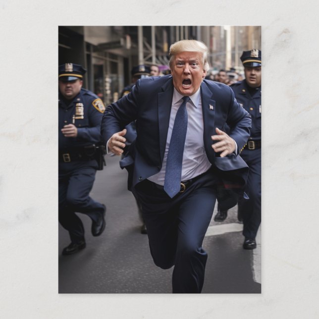 Carte Postale Trump Dirige La Police Drôle (Devant)
