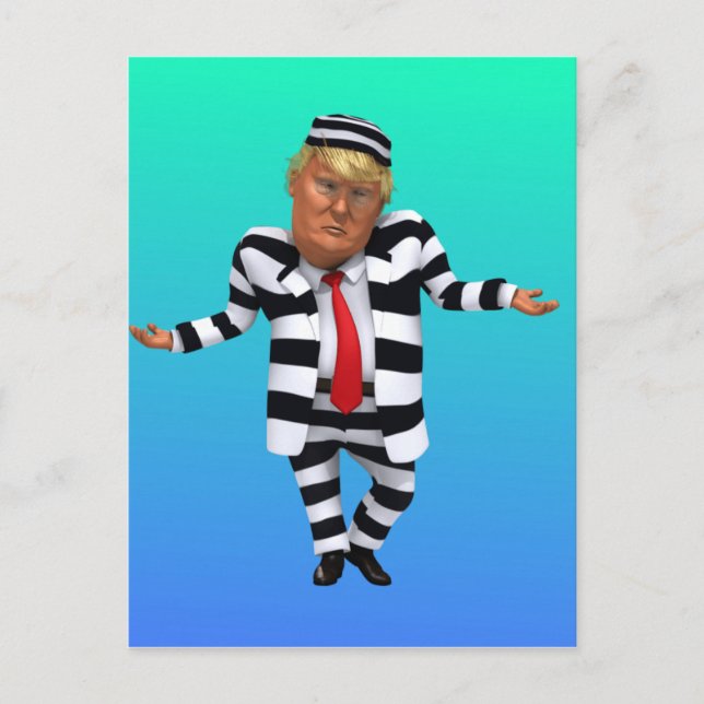 Carte Postale Trump en prison (Devant)