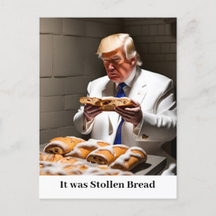 Carte Postale Trump en prison Pain Stollen Drôle