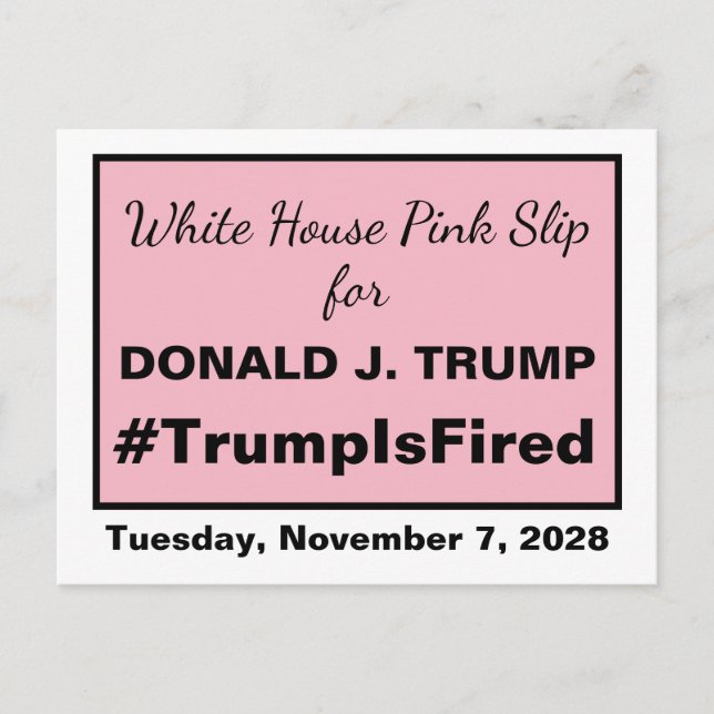 Carte Postale Trump est élu à la Maison Blanche pour 2028 (Devant)