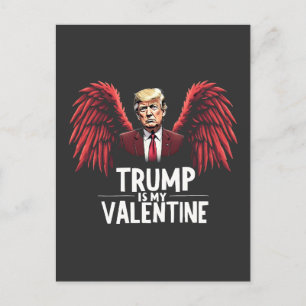 Carte Postale Trump est ma Saint-Valentin d'Inauguration Maga