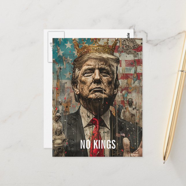 Carte Postale Trump et la Couronne (Devant/Arrière en situation)