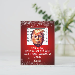 Carte Postale Trump et ses rêves arrêtés se réalisent Noël