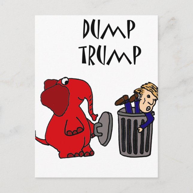 Carte Postale Trump et son dessin politique (Devant)