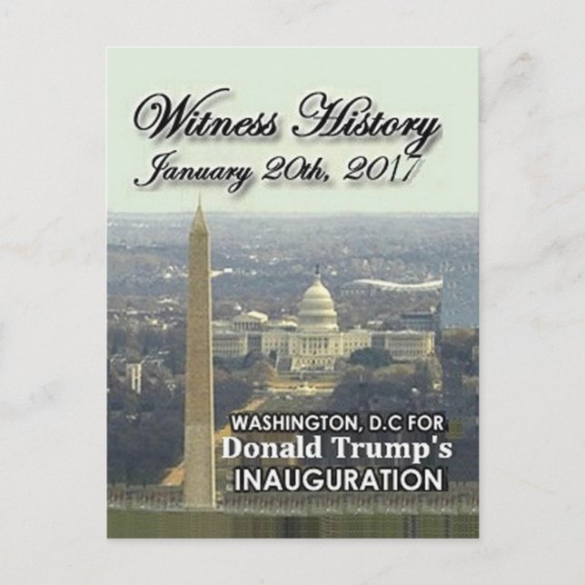 Carte postale TRUMP Inauguration (Devant)